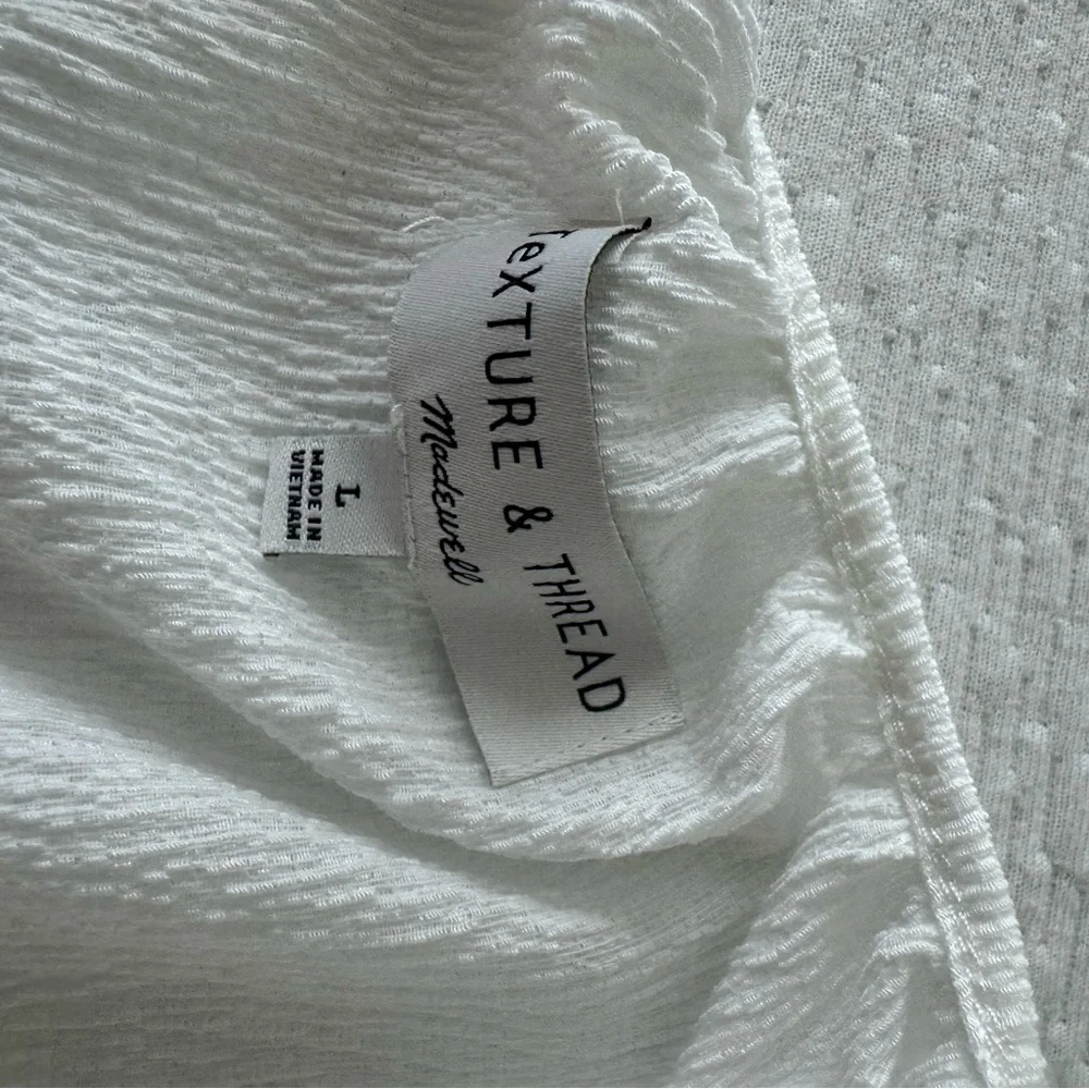Madewell‎ White Blouse with Gathered Neckline